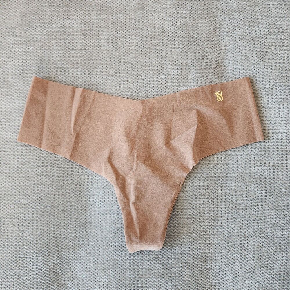 Victoria's Secret Small Beige No Show Thong Panty NWT